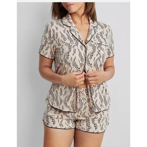 Brand New State of Day Women's Size 2X Textural Animal Print Sleepwear Set - Picture 1 of 10